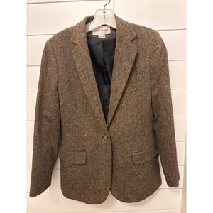 Vintage‎ y2k Evan Picone Mens Brown Tweed Blazer Sport Coat Size 6 Wool Blend